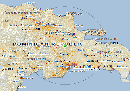 Tenares Dominican Republic Map Overall Green Earthquake Alert In Dominican Republic On 27 Feb 2017 01:04  Utc