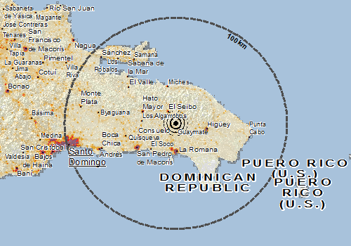 Tenares Dominican Republic Map Overall Green Earthquake Alert In Dominican Republic On 22 Dec 2018 14:12  Utc