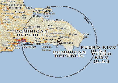 Tenares Dominican Republic Map Overall Green Earthquake Alert In Dominican Republic From 28 Jul 2019 16:02  Utc To 16:02