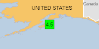 Green earthquake alert (Magnitude 4.5M, Depth:25.3km) in United States 24/04/2025 15:14 UTC, 10 thousand in 100km.