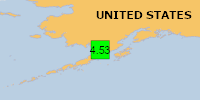Green earthquake (Magnitude 4.53M, Depth:123.823234558105km) in United States 27/11/2025 17:12 UTC, 1 thousand in 100km.