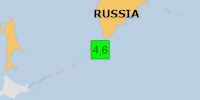 Green earthquake (Magnitude 4.6M, Depth:54.639km) in Russia 28/12/2025 13:40 UTC, Few people affected in 100km.