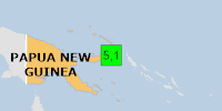 Green earthquake (Magnitude 5.1M, Depth:10km) in Papua New Guinea 29/12/2025 11:40 UTC, 30 thousand in 100km.