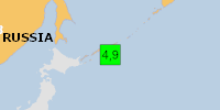 Green earthquake (Magnitude 4.9M, Depth:35km) in Russia 13/01/2026 08:51 UTC, No people affected in 100km.