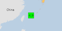 Green earthquake (Magnitude 4.9M, Depth:10km) in Japan 26/02/2026 18:51 UTC, 60 thousand in 100km.