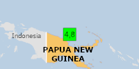 Green earthquake (Magnitude 4.8M, Depth:10km) in Papua New Guinea 17/03/2026 11:33 UTC, No people affected in 100km.