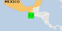 Green earthquake (Magnitude 4.5M, Depth:35km) in Mexico 25/04/2026 02:09 UTC, 1.8 million in 100km.