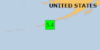 Green earthquake (Magnitude 5.4M, Depth:35km) in United States 25/04/2026 08:05 UTC, 2 thousand in MMI IV.