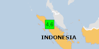 Green earthquake (Magnitude 4.6M, Depth:183.434km) in Indonesia 26/04/2026 11:52 UTC, 5 million in 100km.