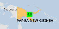 Green earthquake (Magnitude 4.8M, Depth:70.06km) in Papua New Guinea 22/05/2026 19:32 UTC, 480 thousand in 100km.