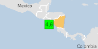 Green earthquake (Magnitude 4.6M, Depth:10km) in Nicaragua 31/05/2026 10:51 UTC, No people affected in 100km.