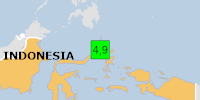 Green earthquake (Magnitude 4.9M, Depth:35km) in Indonesia 23/06/2026 04:53 UTC, No people affected in 100km.