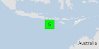 Green earthquake (Magnitude 5M, Depth:10km) in South Of Sumbawa, Indonesia 28/06/2026 21:43 UTC, No people affected in 100km.