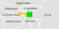 Green earthquake (Magnitude 4.5M, Depth:155.94km) in Tajikistan 09/07/2026 01:15 UTC, 30 thousand in 100km.