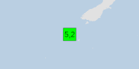 Green earthquake (Magnitude 5.2M, Depth:21.906km) in Auckland Islands, N.Z.  Region 05/08/2026 06:44 UTC, No people affected in 100km.