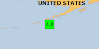 Green earthquake (Magnitude 4.8M, Depth:10km) in United States 27/08/2026 14:30 UTC, 1 thousand in MMI I.