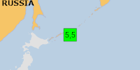 Green earthquake (Magnitude 5.5M, Depth:32km) in Russia 04/09/2026 23:52 UTC, 3 thousand in MMI III.