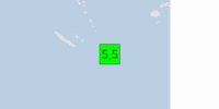 Green earthquake (Magnitude 5.5M, Depth:10km) in New Caledonia 07/09/2026 05:50 UTC, Few people affected in MMI>=-.