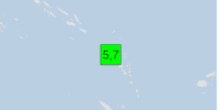 Green earthquake (Magnitude 5.7M, Depth:10km) in Vanuatu Islands 24/10/2026 04:05 UTC, [unknown].