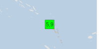 Green earthquake (Magnitude 5.9M, Depth:10km) in Vanuatu 24/10/2026 08:56 UTC, Few people affected in MMI III.