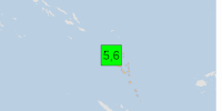 Green earthquake (Magnitude 5.6M, Depth:10km) in Vanuatu 28/10/2026 02:59 UTC, 3 thousand in MMI III.