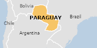 Green flood alert in Paraguay