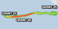 Green notification for tropical cyclone GRANT-25. Population affected by Category 1 (120 km/h) wind speeds or higher is 0  (0 in Tropical Storm).