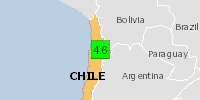 Green earthquake alert (Magnitude 4.6M, Depth:114.256km) in Chile 25/03/2023 07:30 UTC, 160 thousand in 100km.